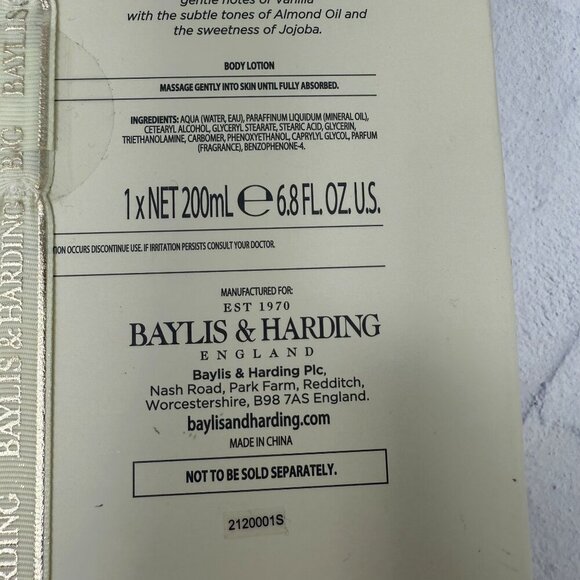 Baylis & Harding Jojoba Vanilla & Almond Oil Body Wash & Lotion Gift Set - Picture 5 of 5
